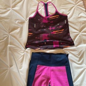Under Armour tank and leggings set. Size S